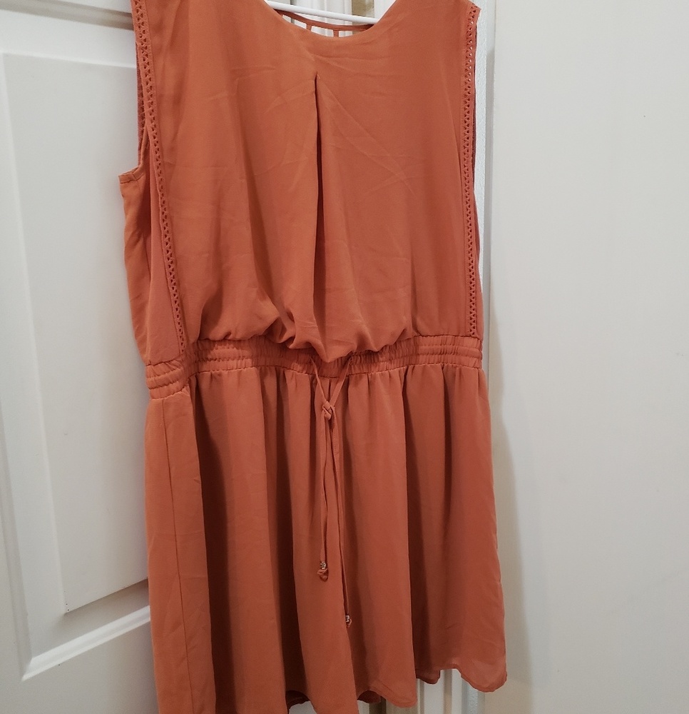 Rust color romper shorts